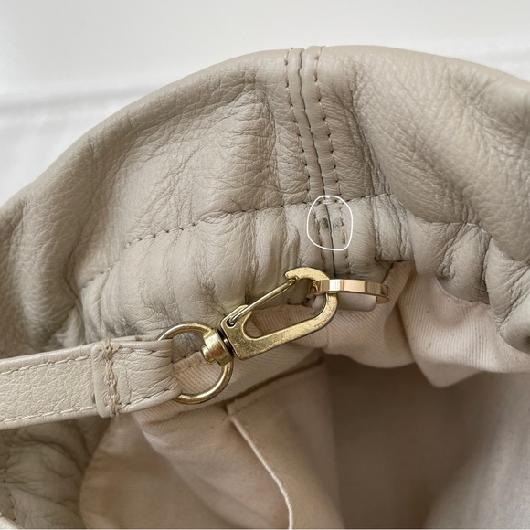 Misenver Women’s Mandoo Mini Eco Bag Dumpling Crossbody in Cream Removable Strap - Picture 12 of 15